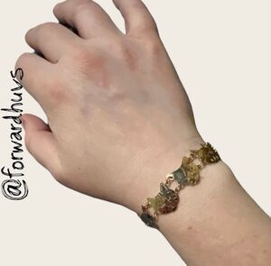 Wild Bryde Gold Plated Cat Link Bracelet Vintage 7”